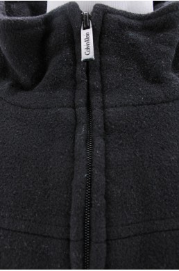 Manteau Calvin Klein noir en laine et cachemire