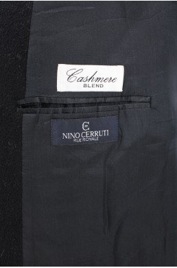 Manteau long Nino Cerruti Rue Royale noir - Cachemire (Cashmere blend) label