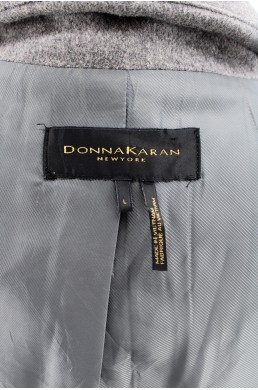 Manteau Donna Karan New York gris label