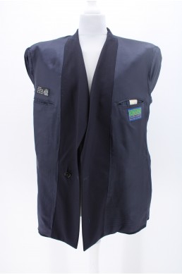 Veste Chaps Ralph Lauren bleu marine en laine vintage